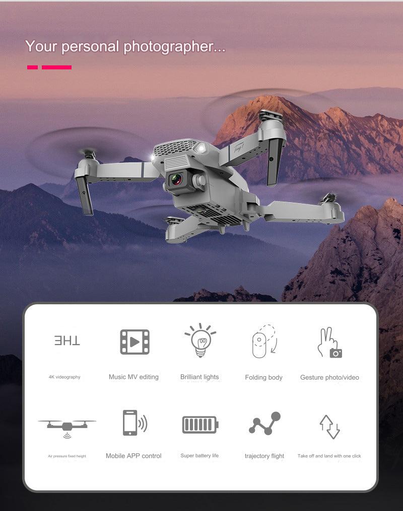 E88 drone accessories and package