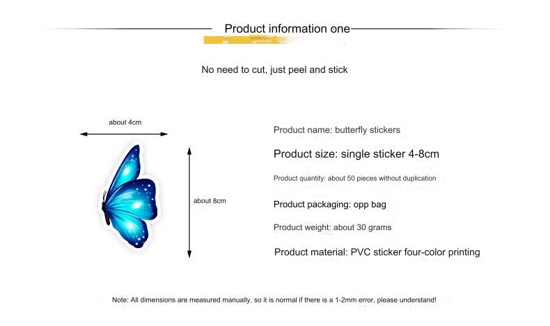 Close-up of a holographic butterfly sticker on a laptop