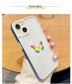 Person holding holographic stickers with DIY projects