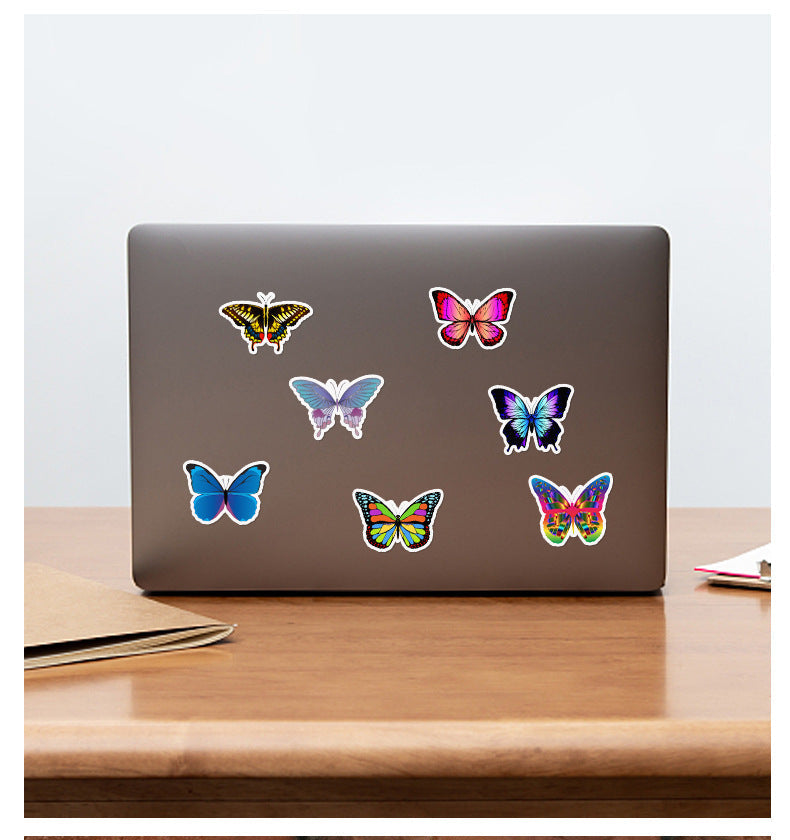 Creative uses of butterfly stickers on journals
