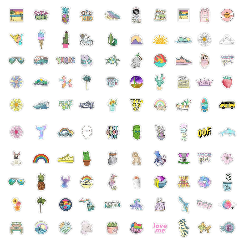 individual stickers showcasing unique designs