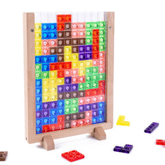 Children engaged in block construction