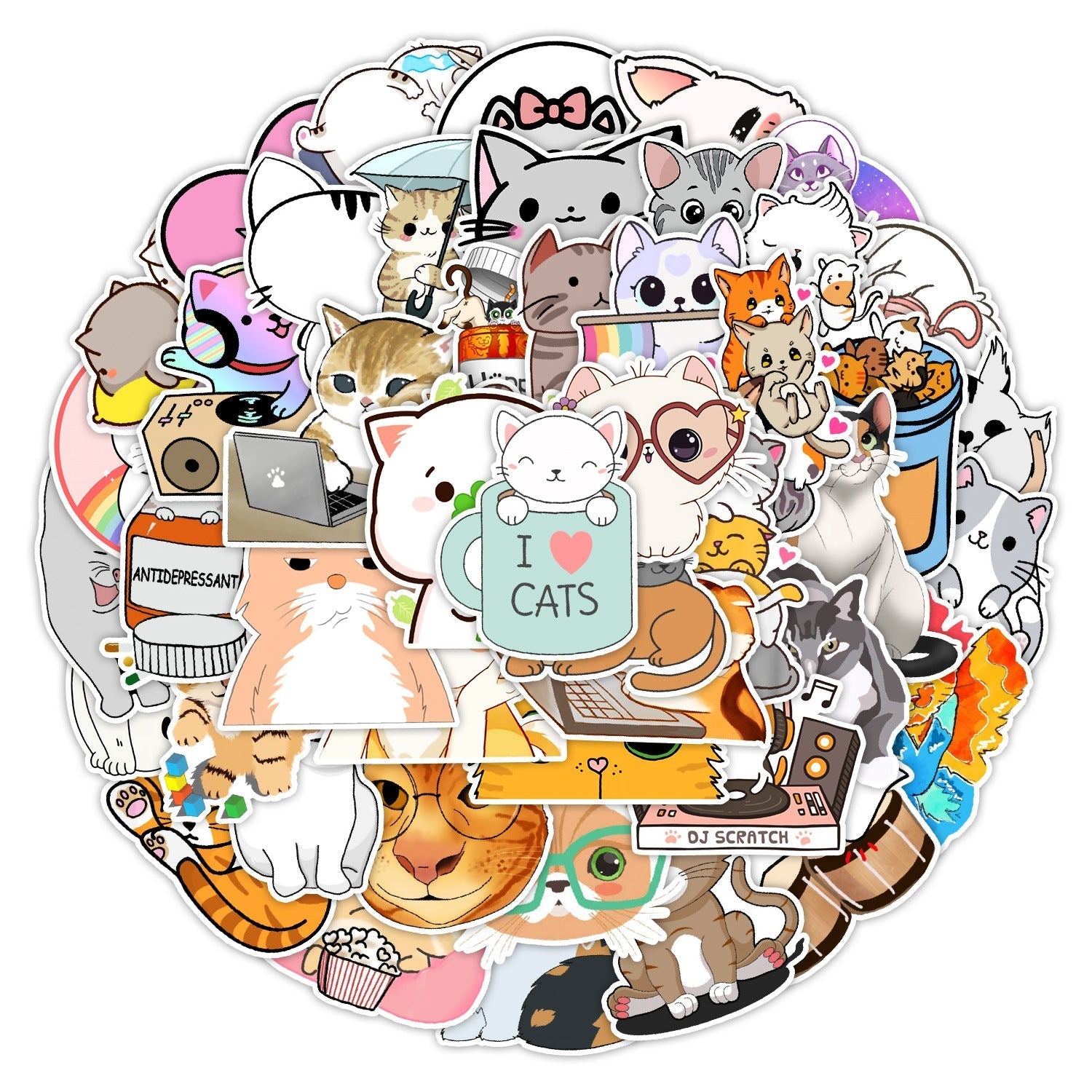 Cute stickers pack for laptops 9