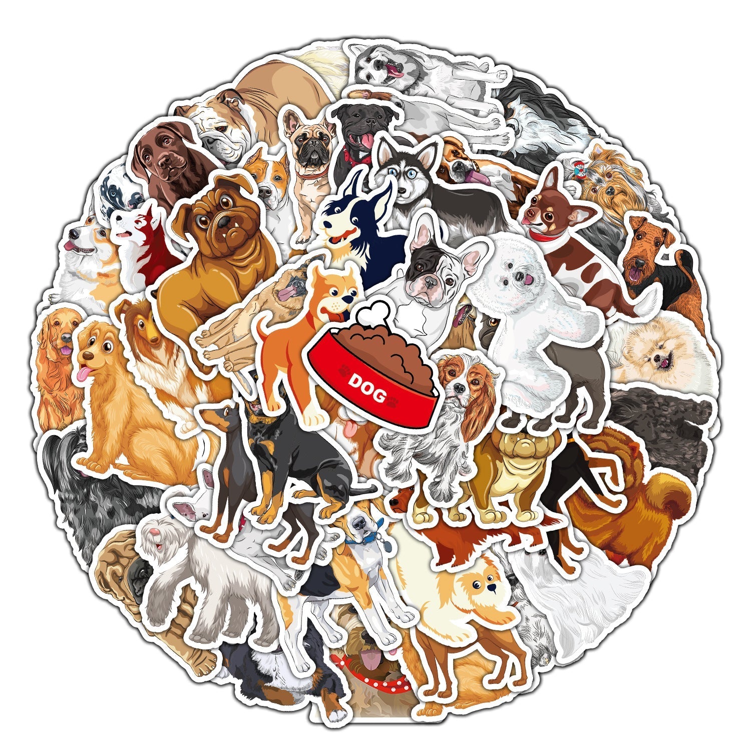 Cute dog sticker design 2