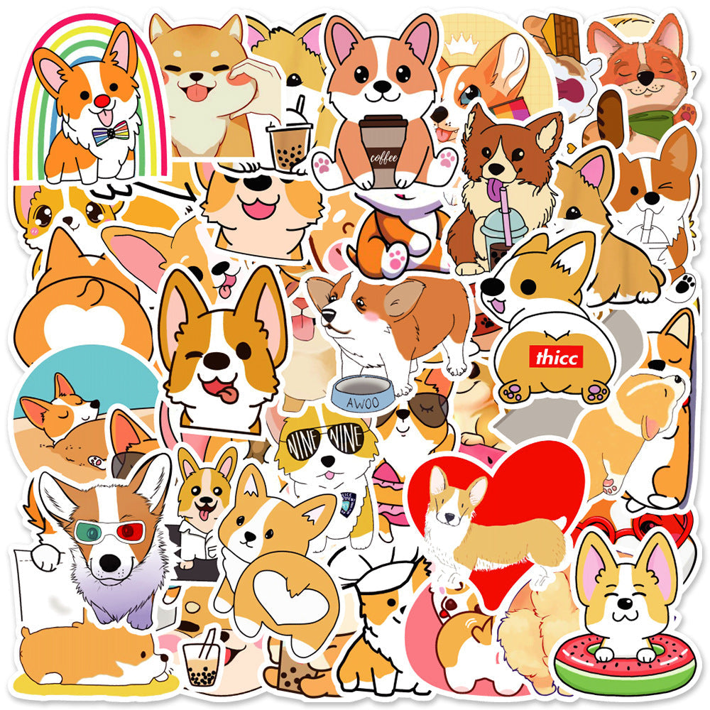 Playful cat and dog themed sticker 3
