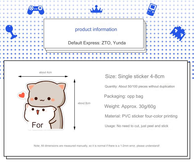 Artistic stickers featuring cats 8