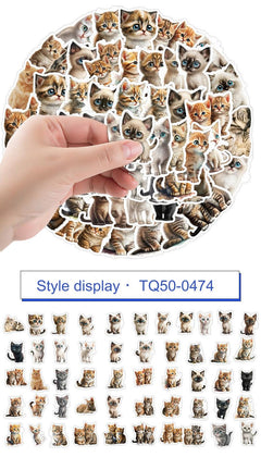 Waterproof cat sticker collection 4