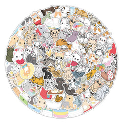 Artistic stickers featuring cats 8
