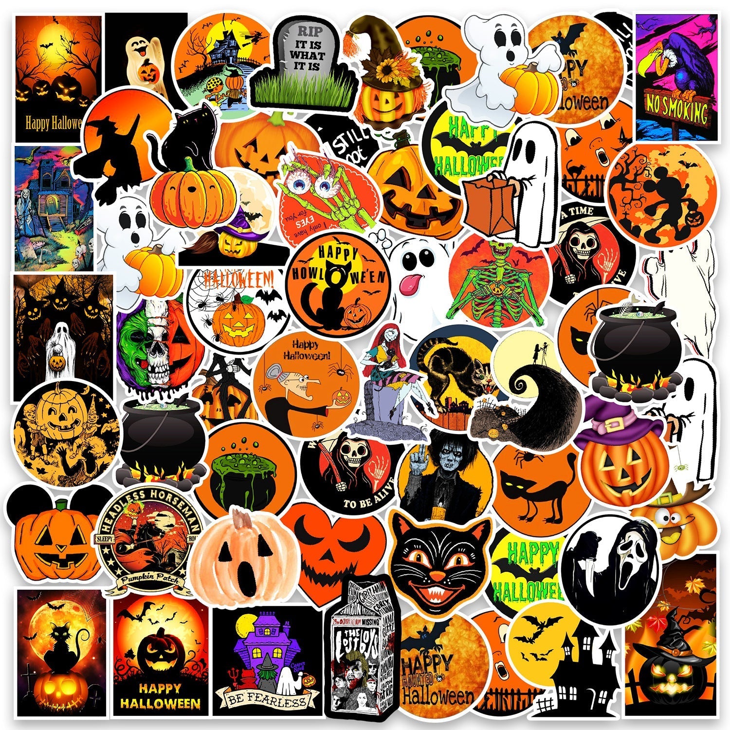 Creative arrangement with colourful stickers