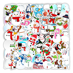 Set of colourful waterproof stickers for Christmas