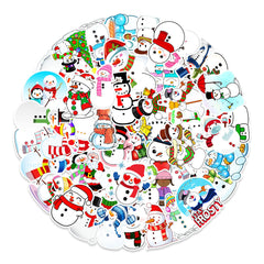 50 piece Christmas sticker set displayed