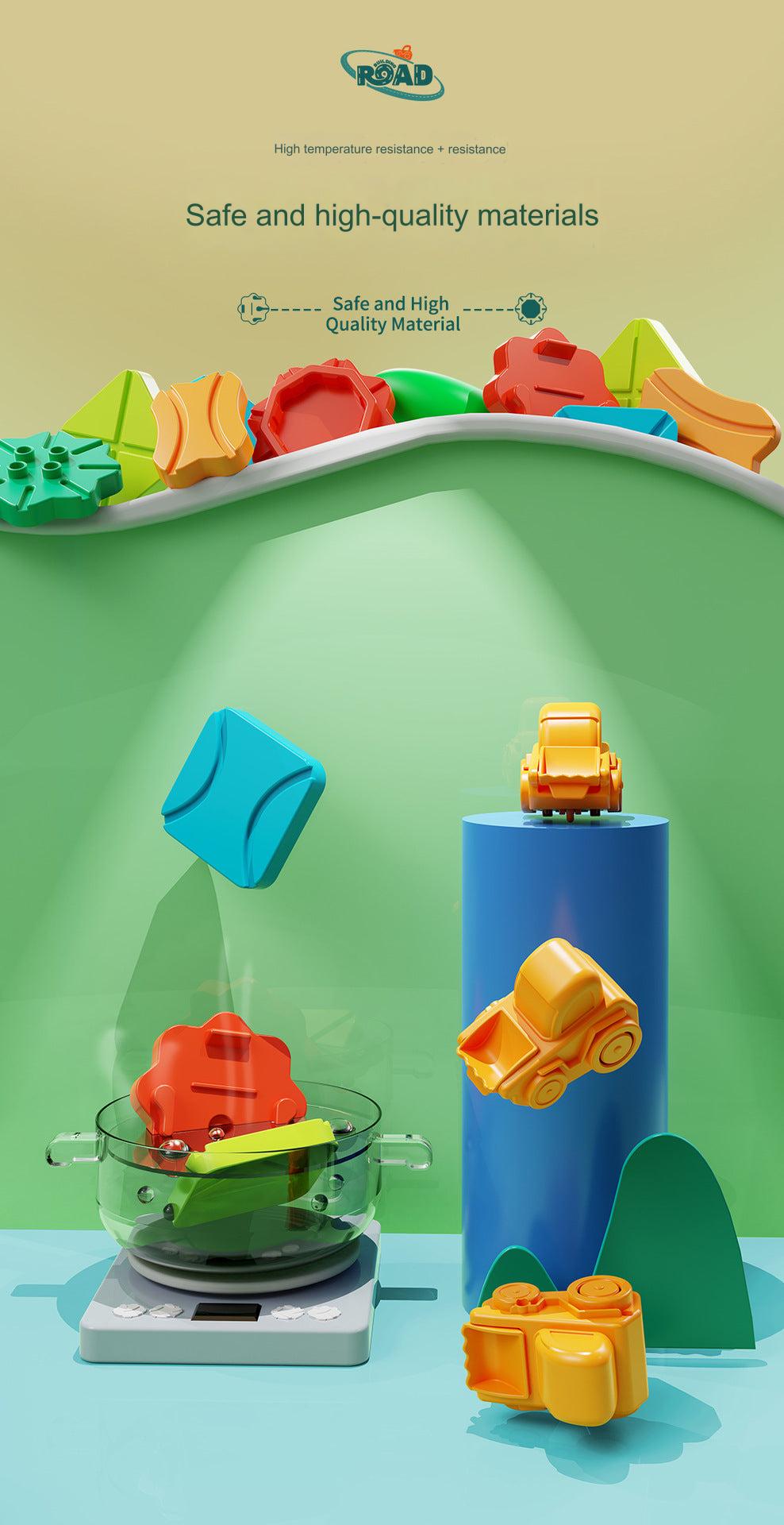 close-up of EngagePlay track pieces