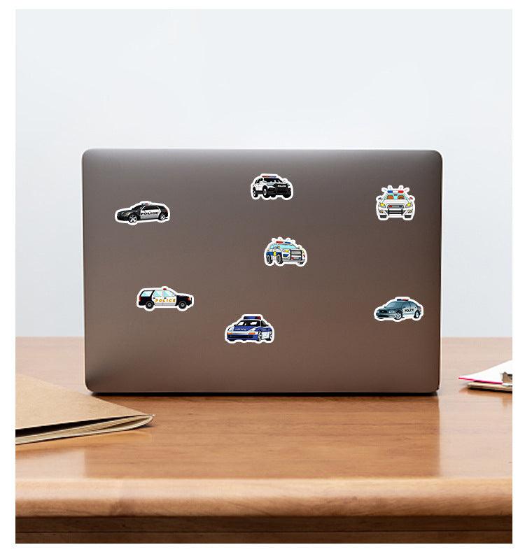 Kids sticker collection with police cars image 9