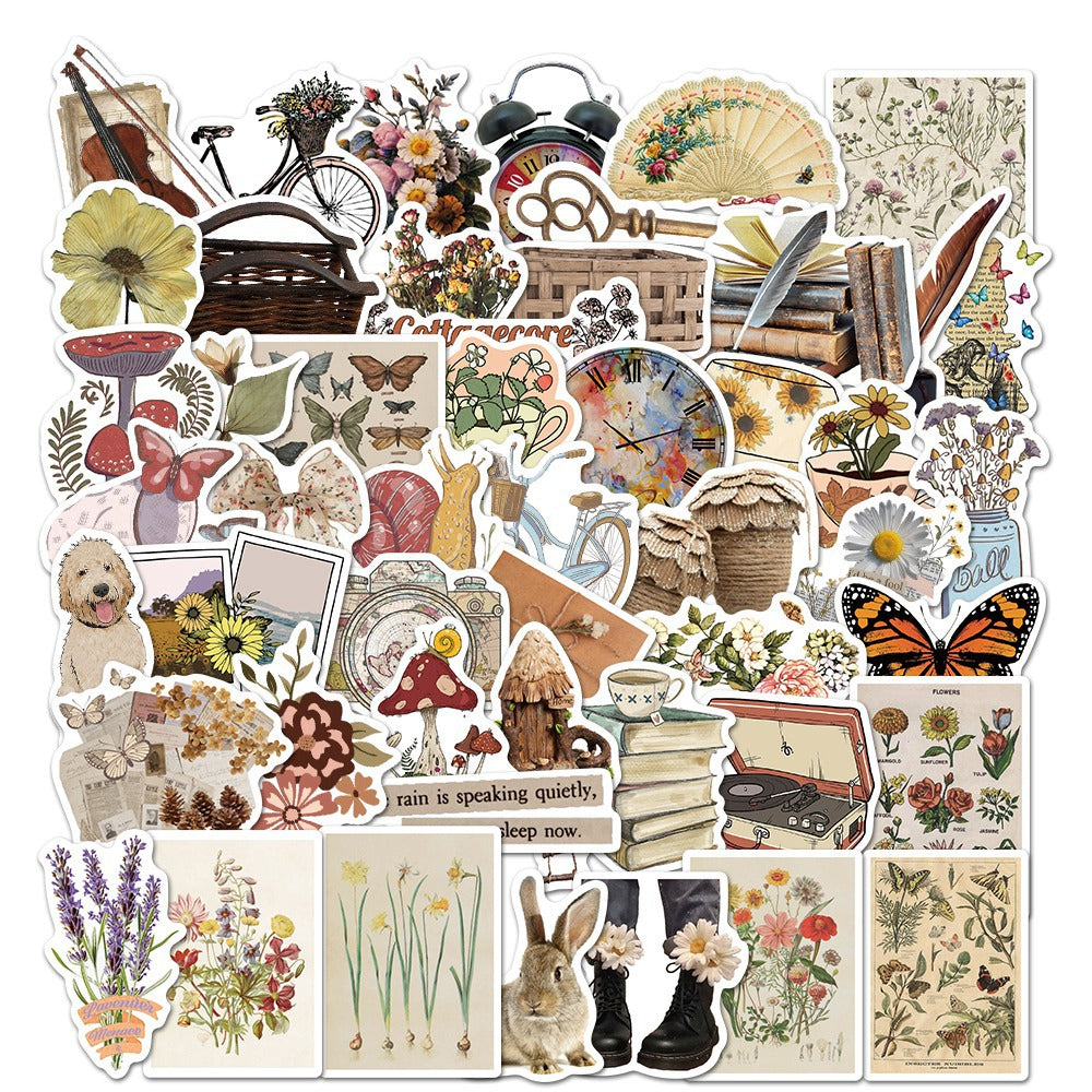 Vintage Artistic Sticker Pack showcasing unique designs