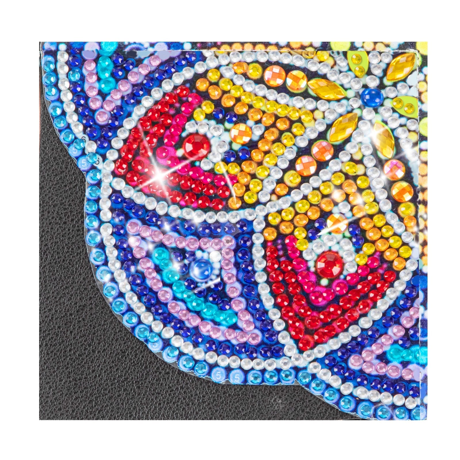 DIY bookmark kit open showing materials
