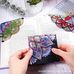 DIY bookmark kit open showing materials