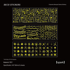 Stylish Gold-Pressed Crafting Stickers