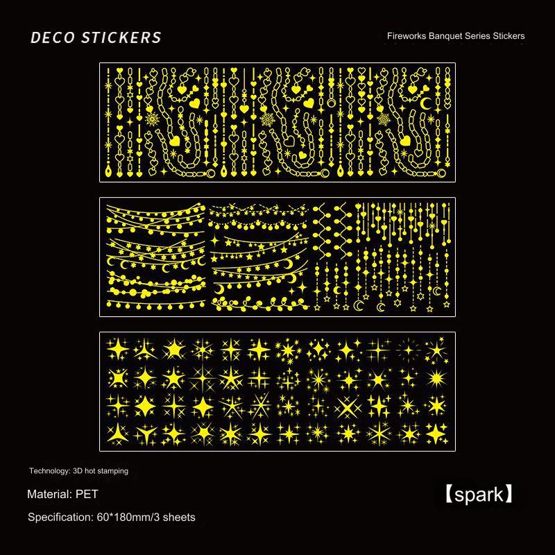 Stylish Gold-Pressed Crafting Stickers