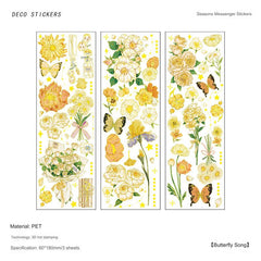Vintage Style Floral Stickers