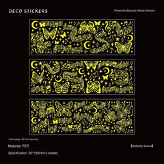 Stylish Gold-Pressed Crafting Stickers