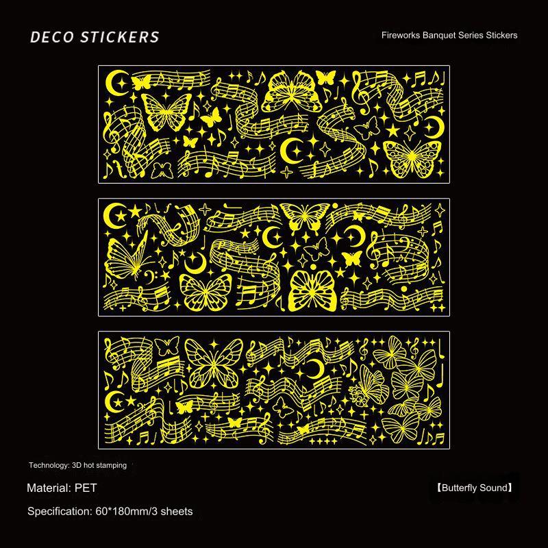 Stylish Gold-Pressed Crafting Stickers