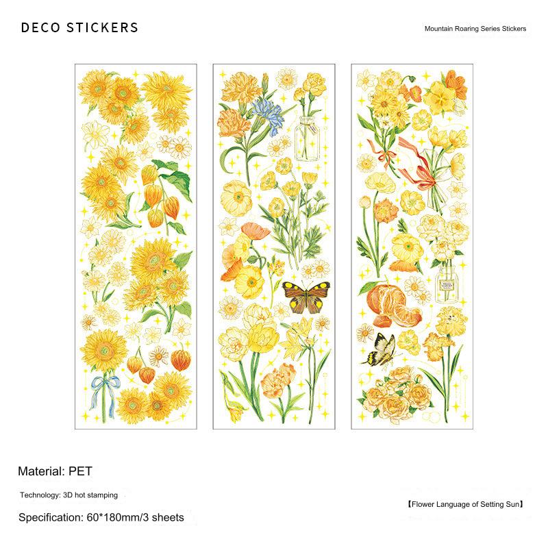 Vintage Style Floral Stickers