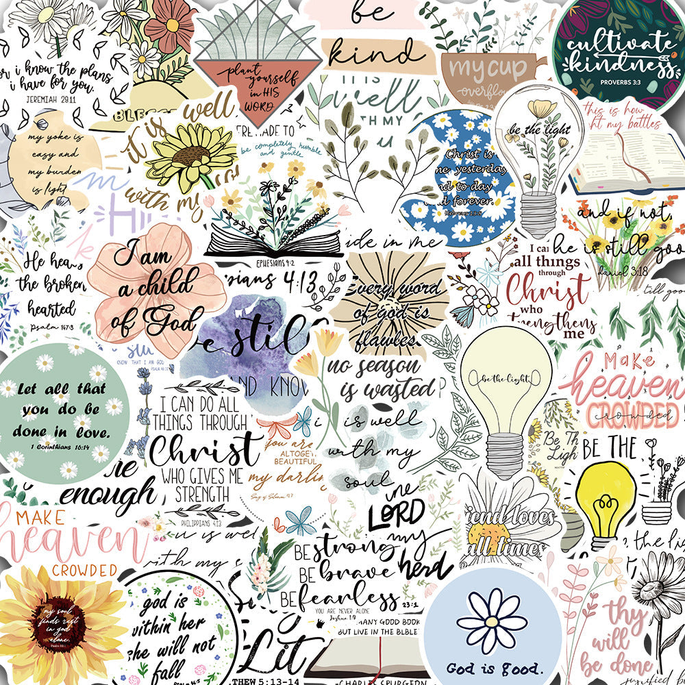 durable vinyl Bible-themed decals