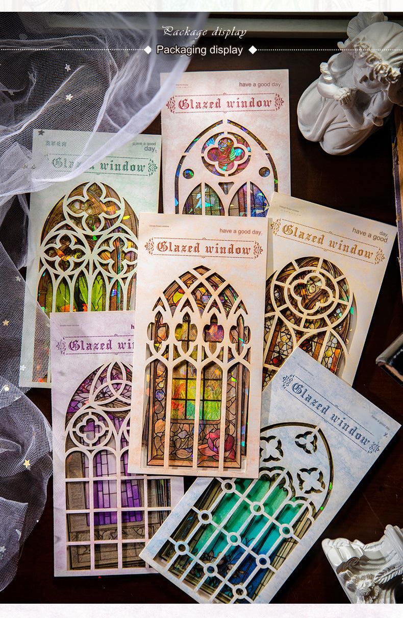 Vintage European-style door window sticker design 10