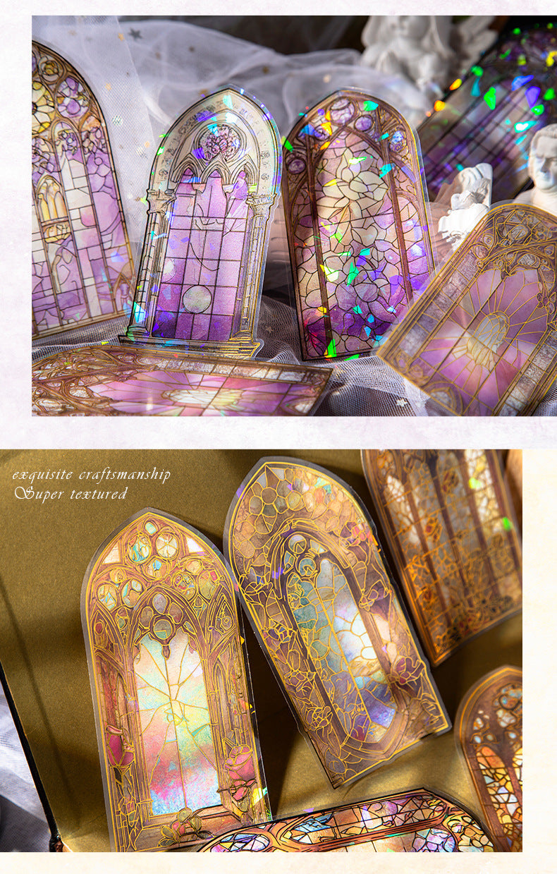 Vintage European-style door window sticker design 1