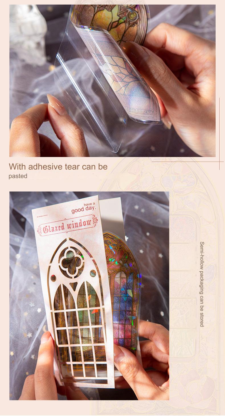 Vintage European-style door window sticker design 5