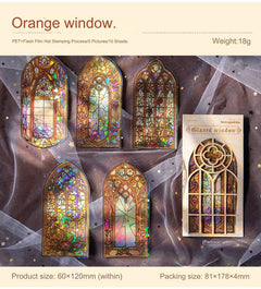 Vintage European-style door window sticker design 1