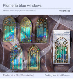 Vintage European-style door window sticker design 3