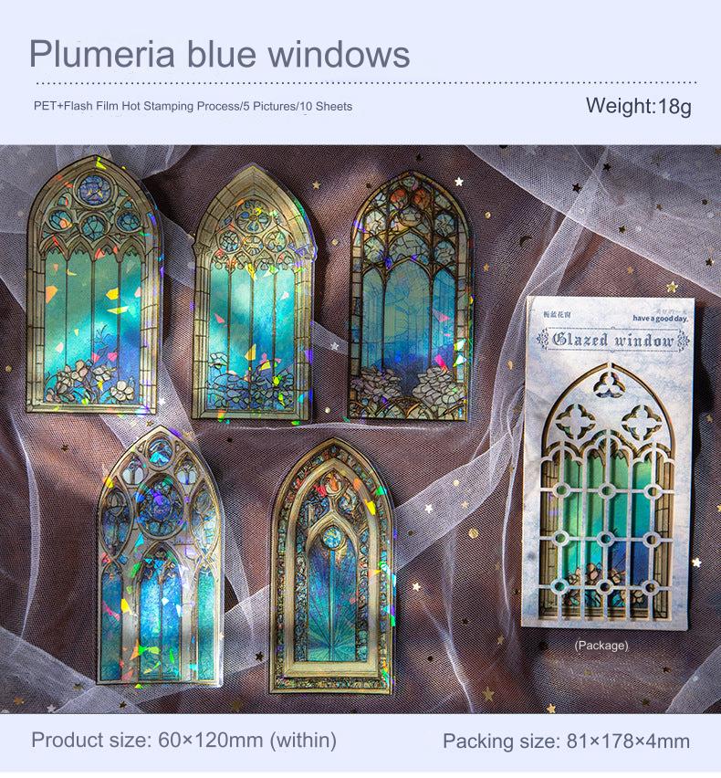 Vintage European-style door window sticker design 3