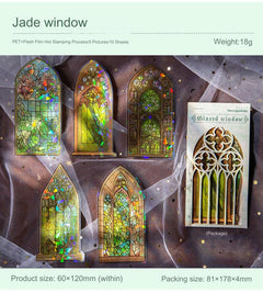 Vintage European-style door window sticker design 4