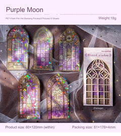 Vintage European-style door window sticker design 5