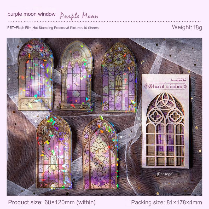 Vintage European-style door window sticker design 4