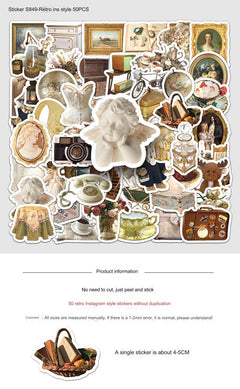 Example of vintage stickers on notebook