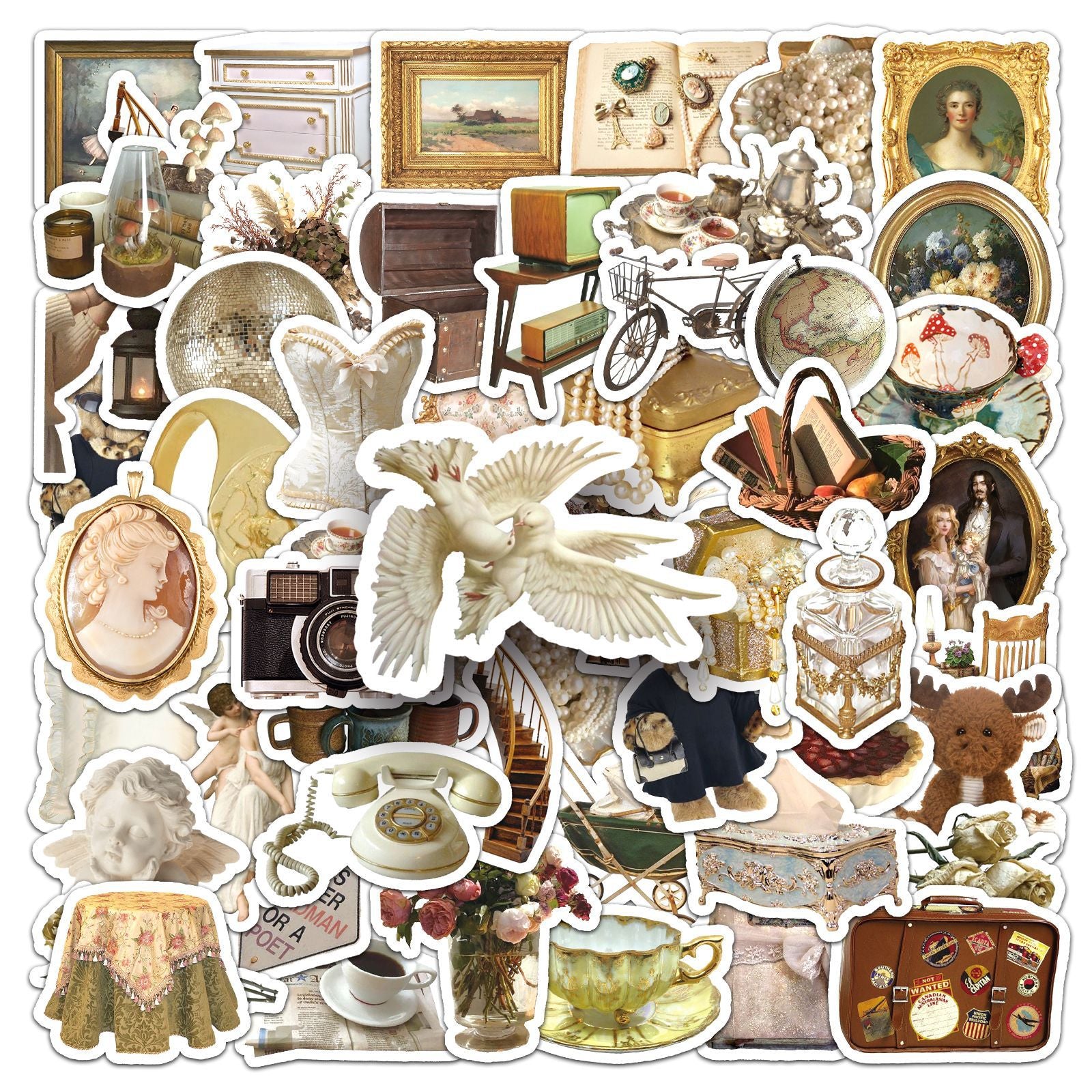 Different designs of craft stickers