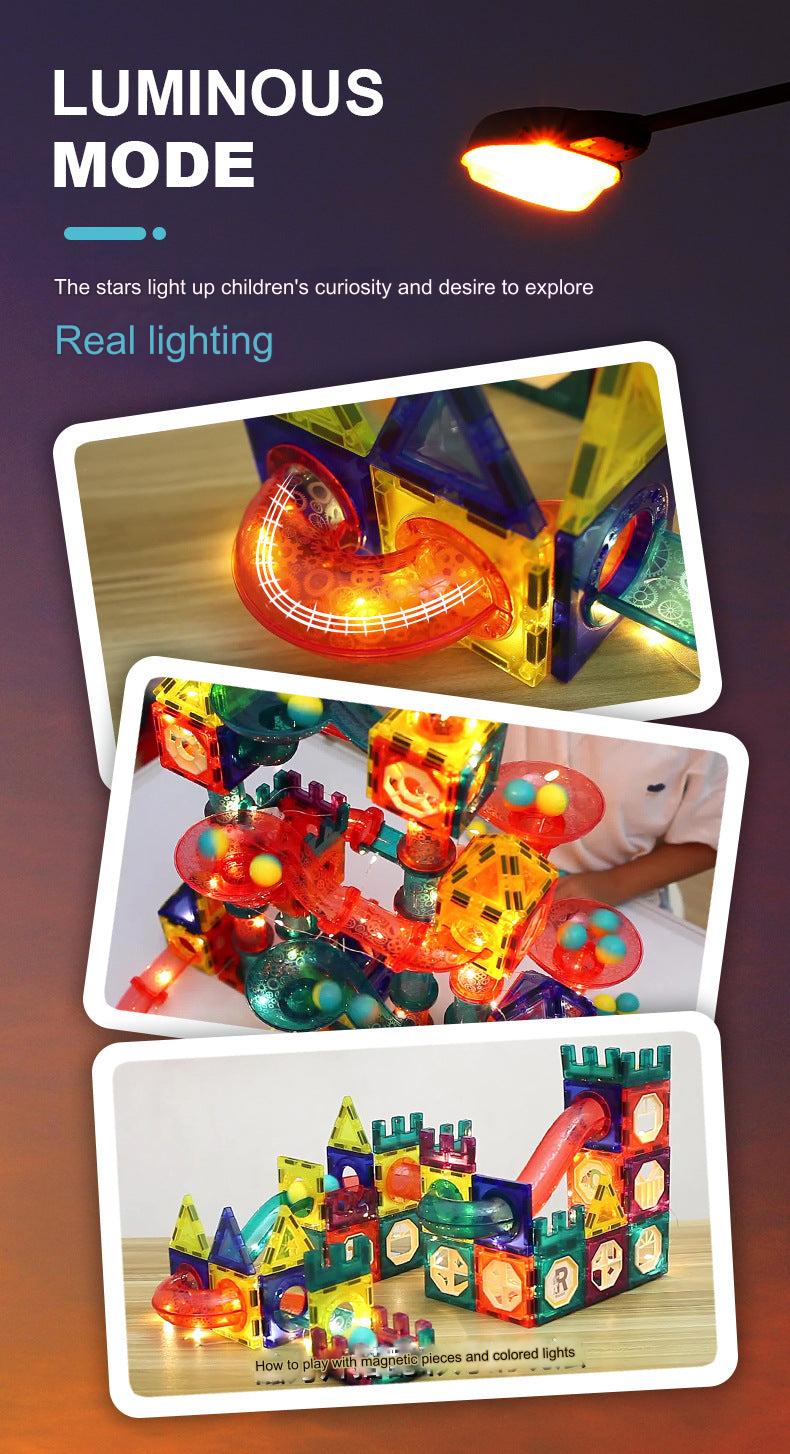 Vibrant coloured magnetic blocks set