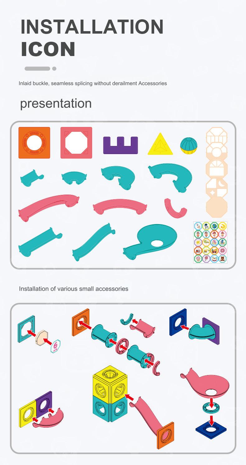 Assemblage of magnetic blocks for kids