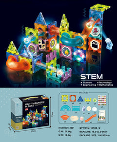 Interactive play set with building blocks
