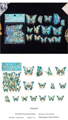 Creative decorating with butterfly stickers