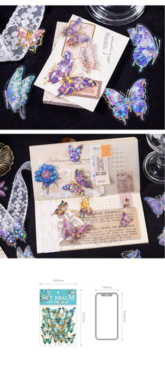 Vintage aesthetic butterfly stickers