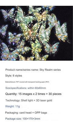 Creative decorating with butterfly stickers