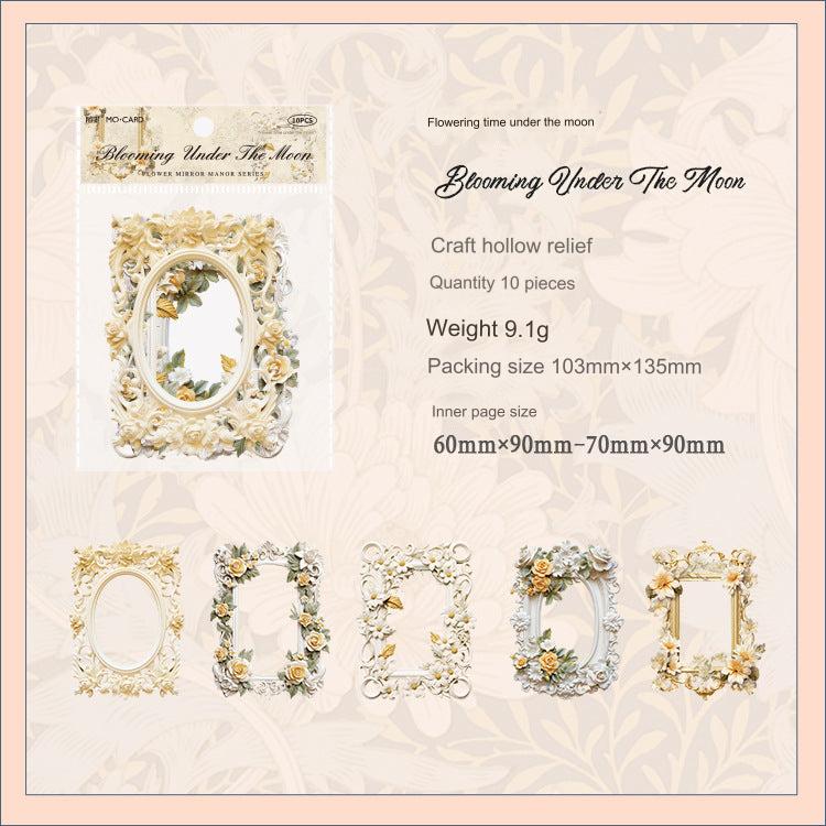 Elegant carved filigree photo frame in antique bronze