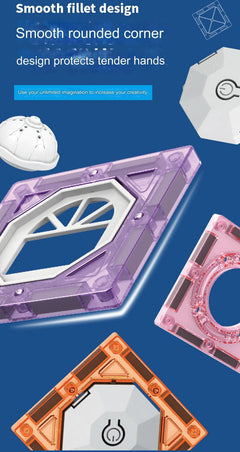 stacked magnetic blocks showing creativity