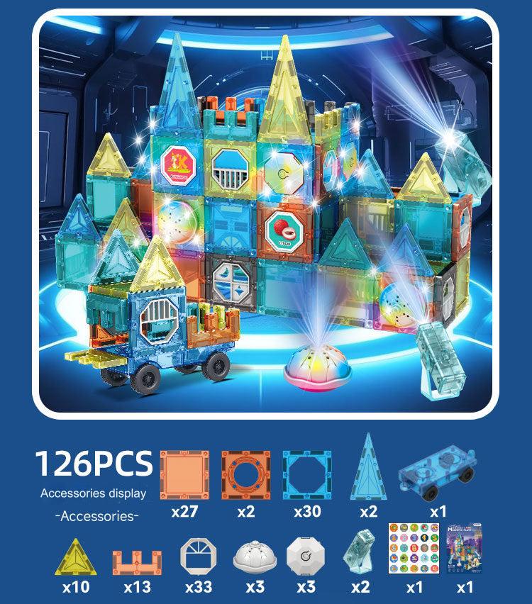 kids' creativity with colourful magnetic blocks