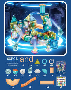 colourful light-up magnetic toy blocks for kids