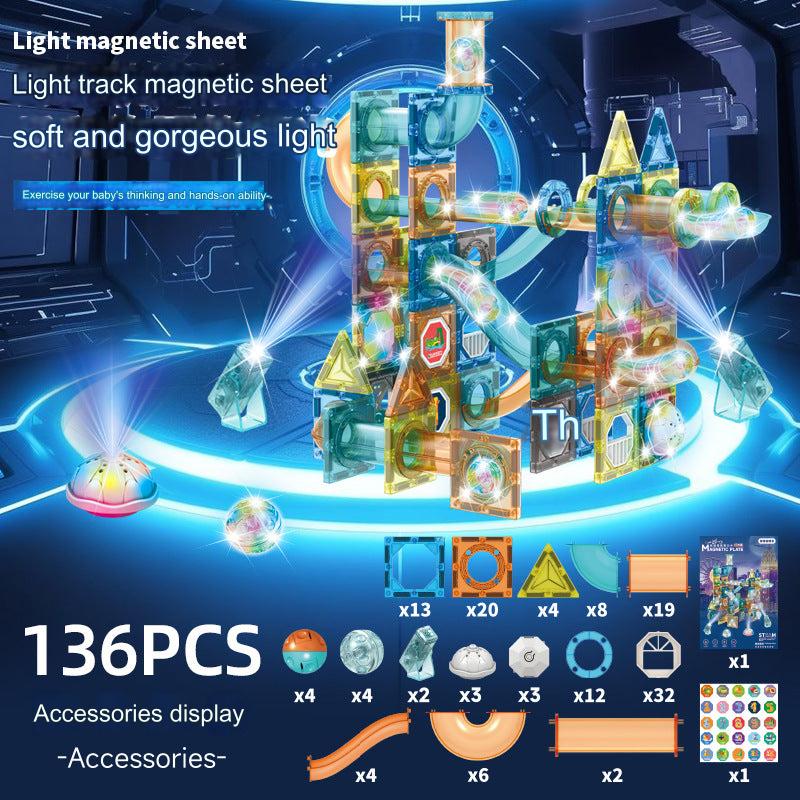 stacked magnetic blocks showing creativity