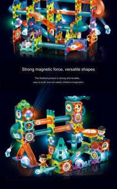 Close-up of Multi-coloured Magnetic Blocks